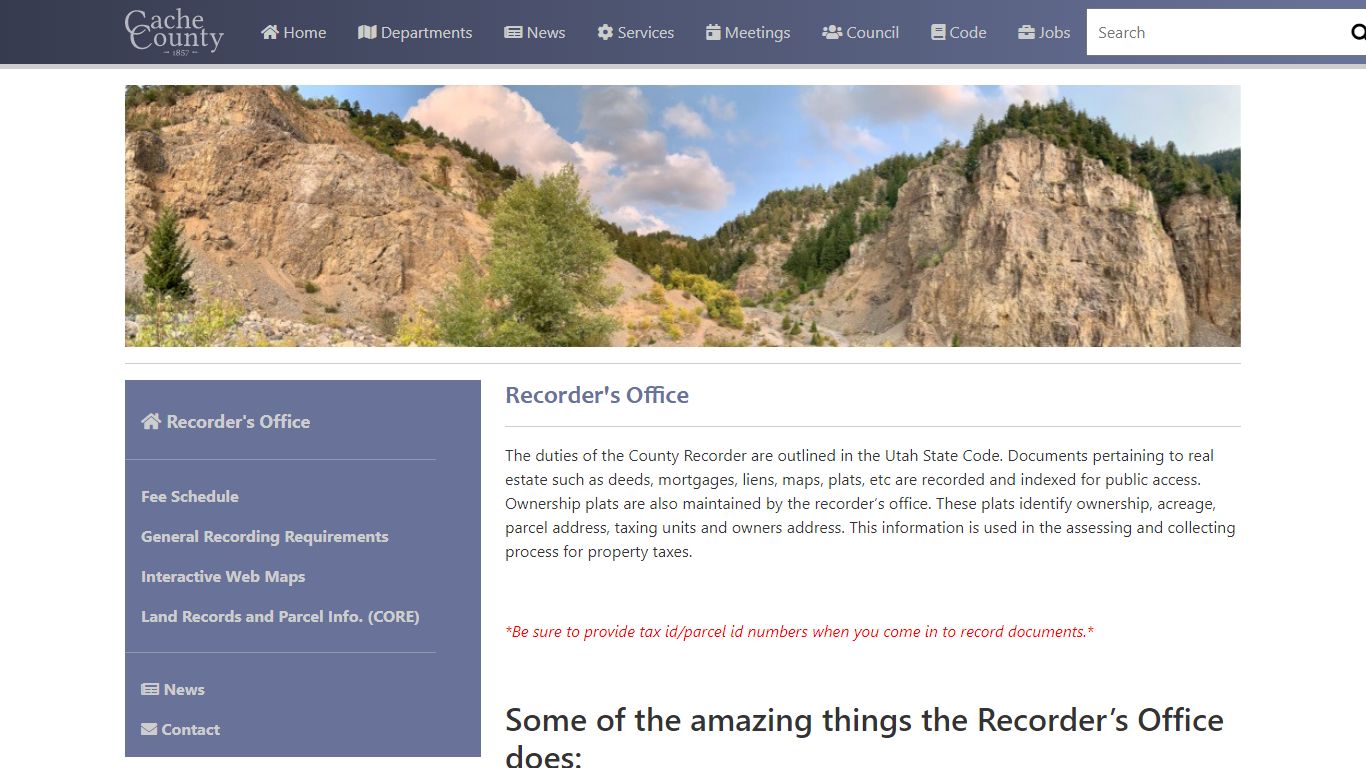 Official Site of Cache County, Utah - Recorder's Office