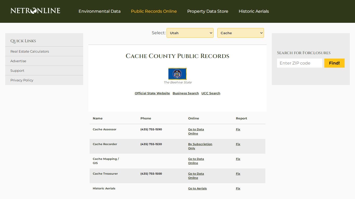 Cache County Public Records - NETROnline.com